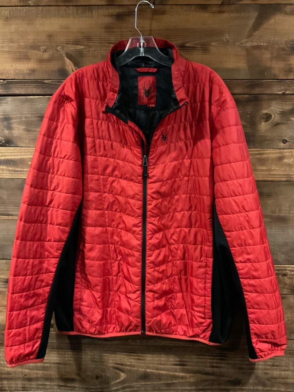 Spyder Rebel Insulator Jacket Mens Size XL Red Puffer Quilted Outerwear